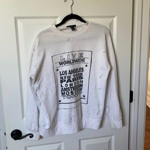 White and black sweater!